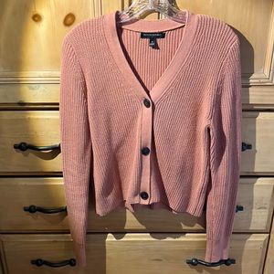 Banana Republic Cotton Cardigan, Peach Fuzz, S